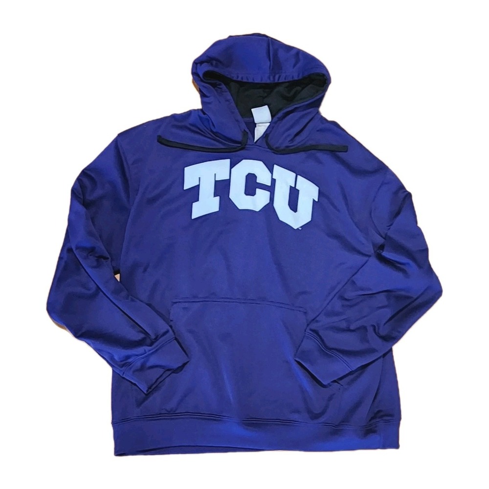 TCU Horned Frogs Knights Apparel Hoodie Mens XL Purple Fleece Pouch Fleece Warm